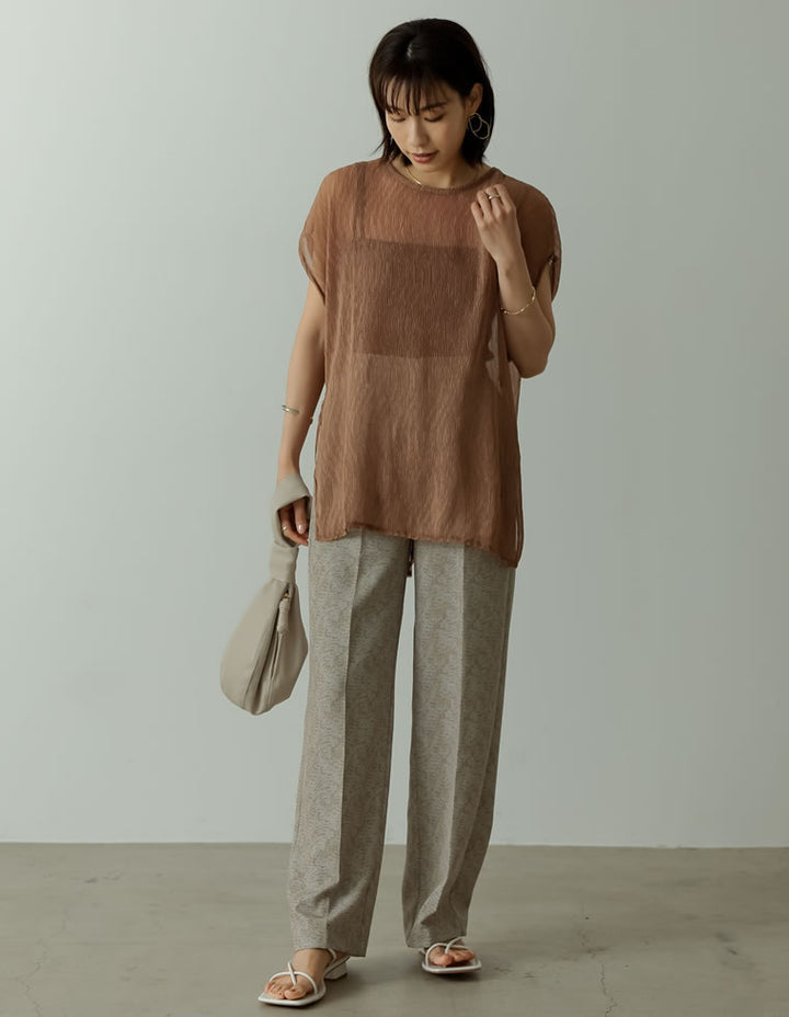 バックスリットクリンクルシアーチュニック トップス レディースファッション通販 リエディ