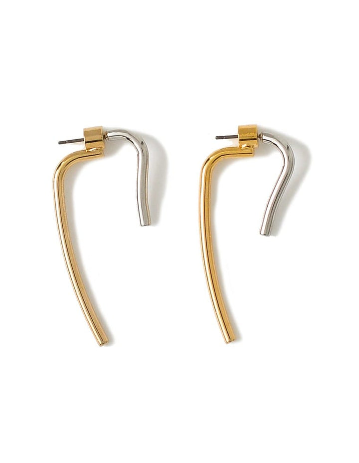 [AnkA moore（アンカムーア）][低アレルギー対応]ツインカラーダブルフェイス変形ピアス[返品交換不可] アクセサリー レディースファッション通販 リエディ