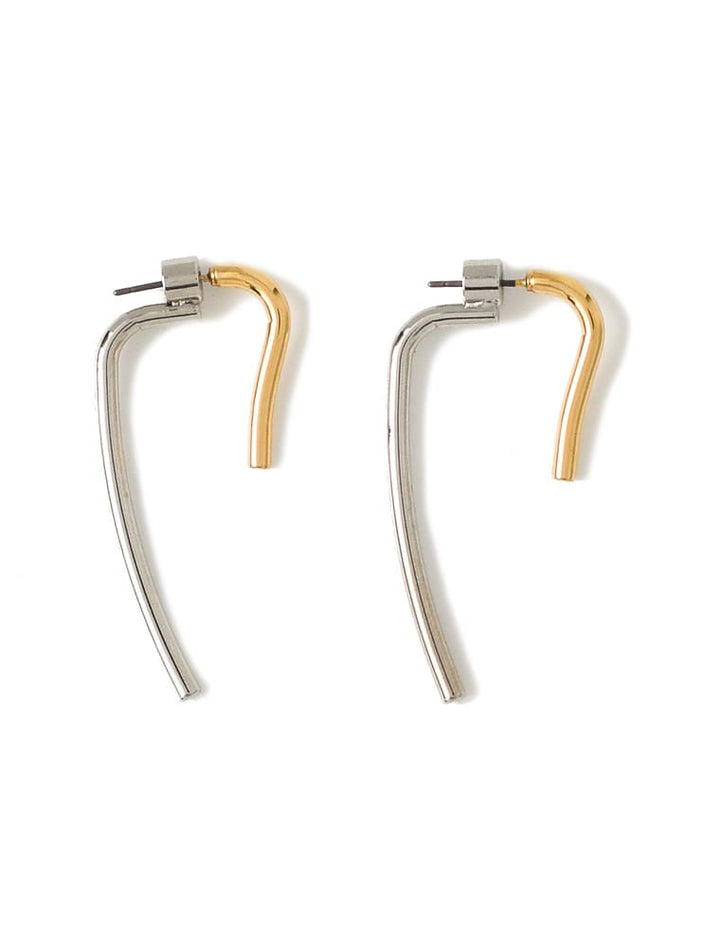 [AnkA moore（アンカムーア）][低アレルギー対応]ツインカラーダブルフェイス変形ピアス[返品交換不可] アクセサリー レディースファッション通販 リエディ