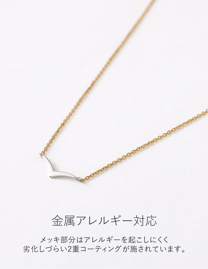 [AnkA moore（アンカムーア）][低アレルギー対応]日本製ツインカラープレートネックレス[返品交換不可] アクセサリー レディースファッション通販 リエディ