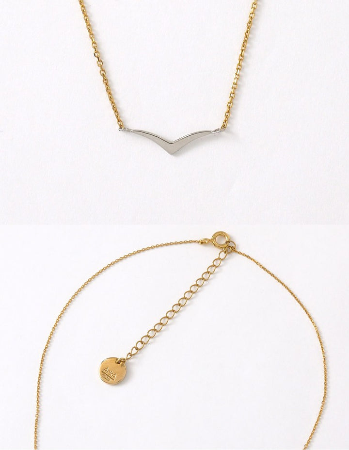 [AnkA moore（アンカムーア）][低アレルギー対応]日本製ツインカラープレートネックレス[返品交換不可] アクセサリー レディースファッション通販 リエディ