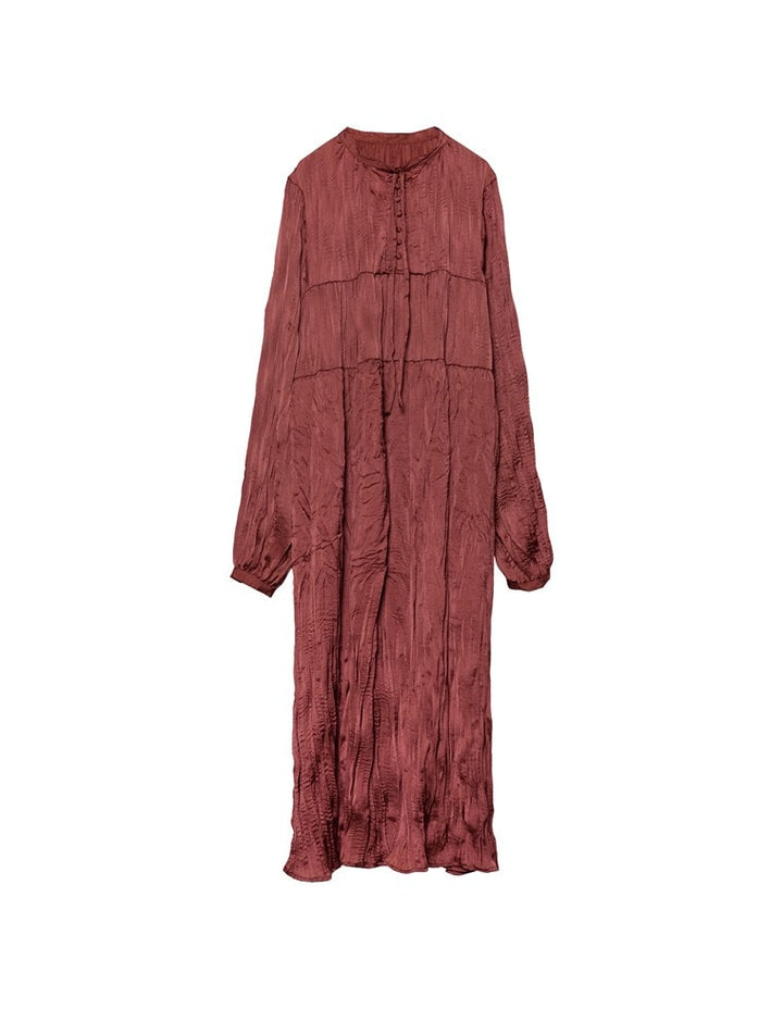 [低身長/高身長サイズ有]ヴィンテージサテンボリュームスリーブワッシャーワンピース ワンピース レディースファッション通販 リエディ