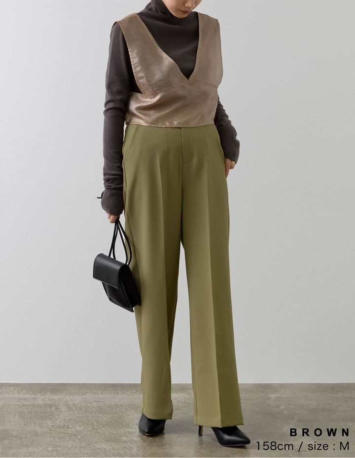 [2点SET]起毛リブタートルプルオーバー×シアーツイルビスチェセット トップス レディースファッション通販 リエディ