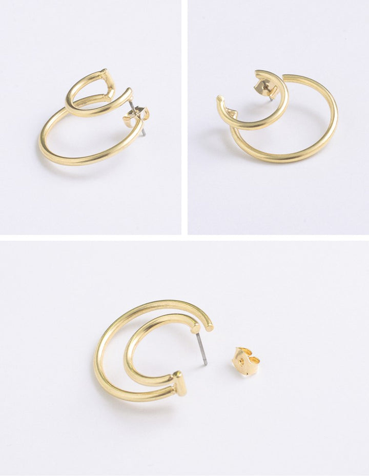 ダブルパイプピアス[返品交換不可] アクセサリー レディースファッション通販 リエディ