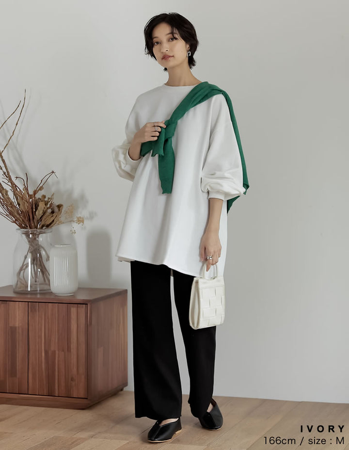 ボリュームスリーブ裏毛スウェットプルオーバー トップス レディースファッション通販 リエディ