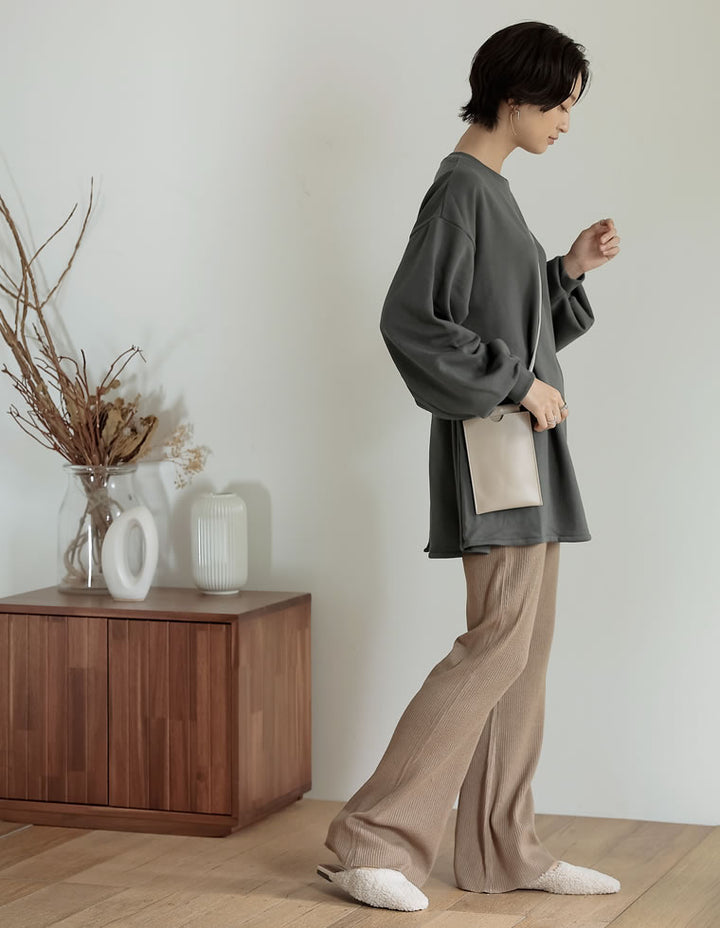 ボリュームスリーブ裏毛スウェットプルオーバー トップス レディースファッション通販 リエディ