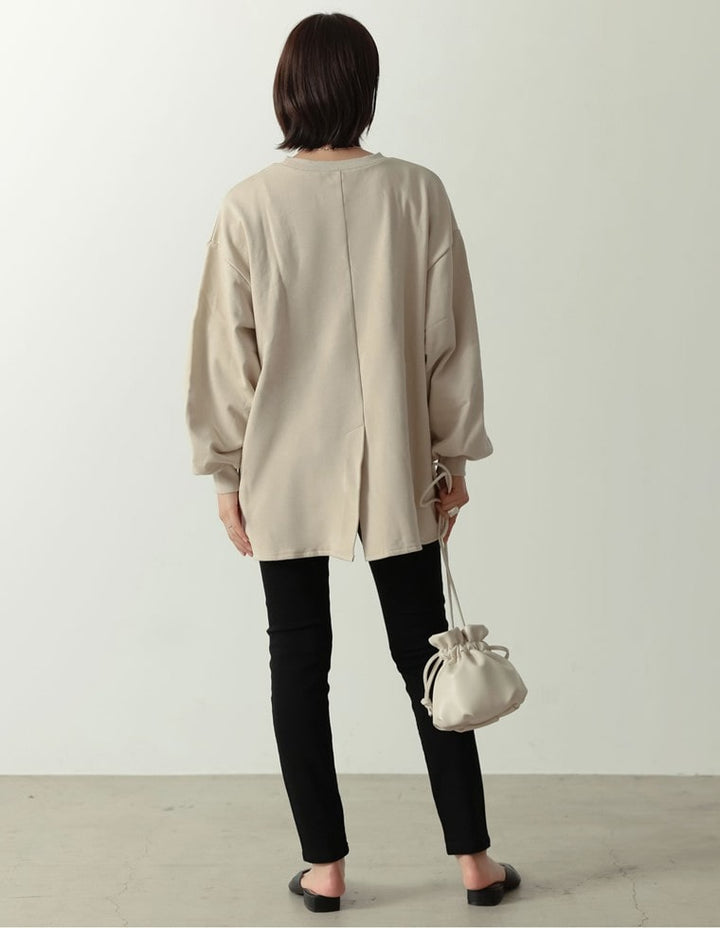 ボリュームスリーブ裏毛スウェットプルオーバー トップス レディースファッション通販 リエディ