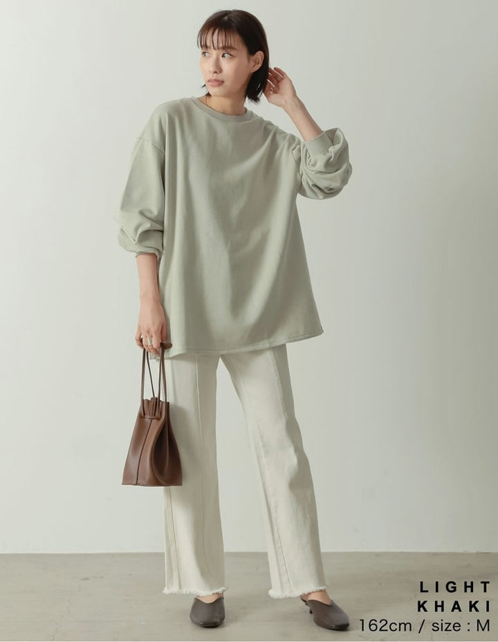 ボリュームスリーブ裏毛スウェットプルオーバー トップス レディースファッション通販 リエディ