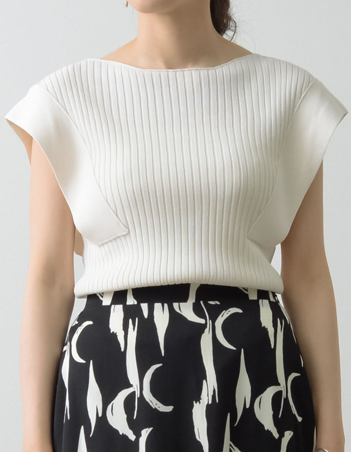 スクエアシルエットリブニットトップス トップス レディースファッション通販 リエディ