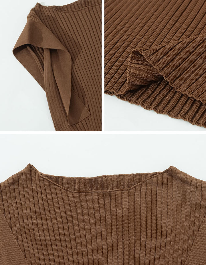 スクエアシルエットリブニットトップス トップス レディースファッション通販 リエディ