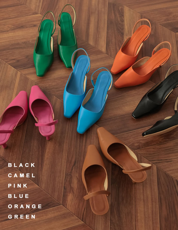 [2022S/S COLLECTION]バックストラップポインテッドトゥミュールパンプス シューズ レディースファッション通販 リエディ