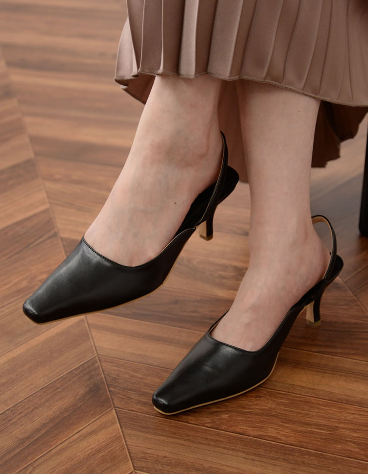 [2022S/S COLLECTION]バックストラップポインテッドトゥミュールパンプス シューズ レディースファッション通販 リエディ