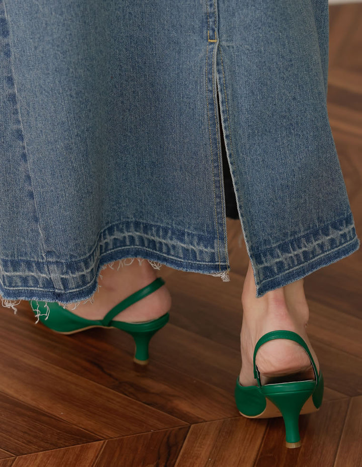 [2022S/S COLLECTION]バックストラップポインテッドトゥミュールパンプス シューズ レディースファッション通販 リエディ