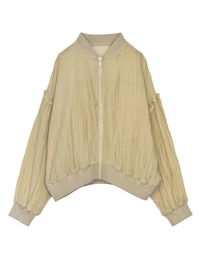 フリルスリーブオーバーサイズシアーブルゾン ジャケット/アウター レディースファッション通販 リエディ