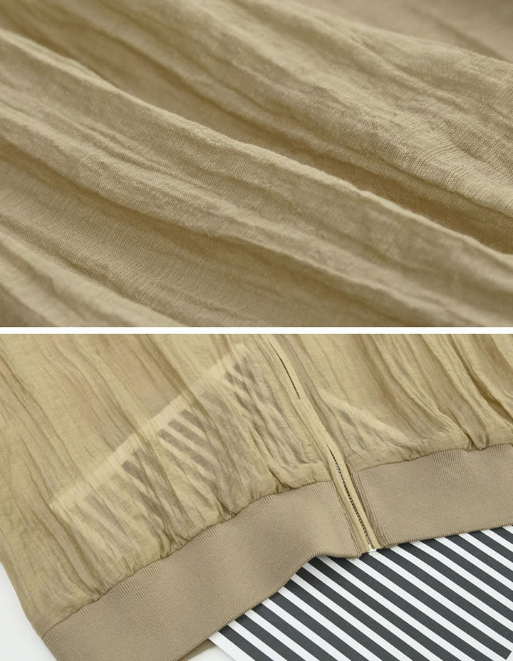 フリルスリーブオーバーサイズシアーブルゾン[mb]