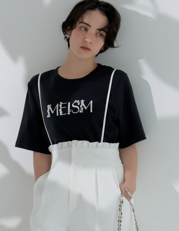 スムースパール刺繍ロゴTシャツ