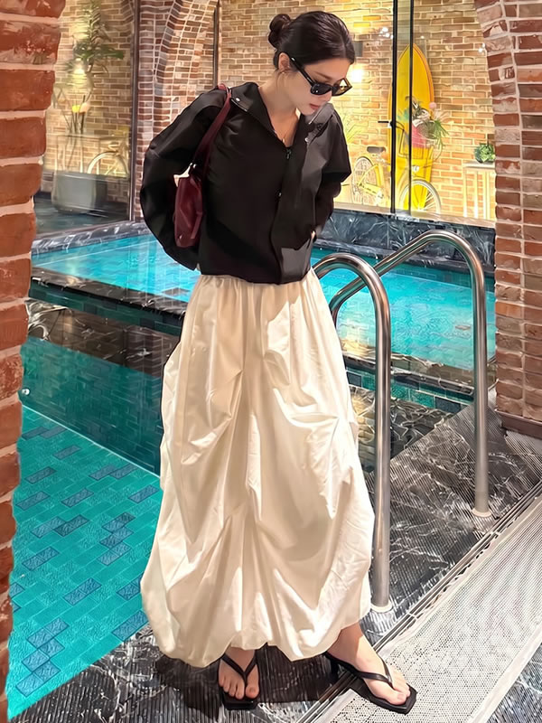 ランダムタックバルーンスカート