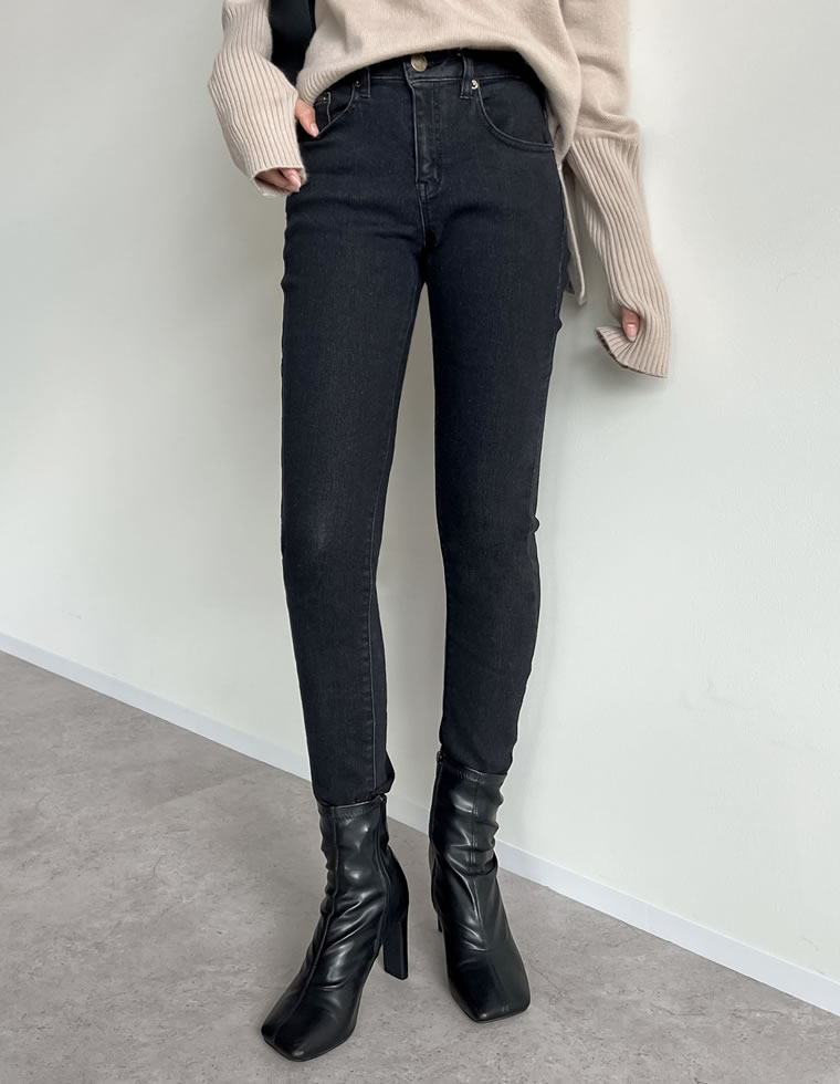 裏起毛ストレッチスキニーデニムパンツ