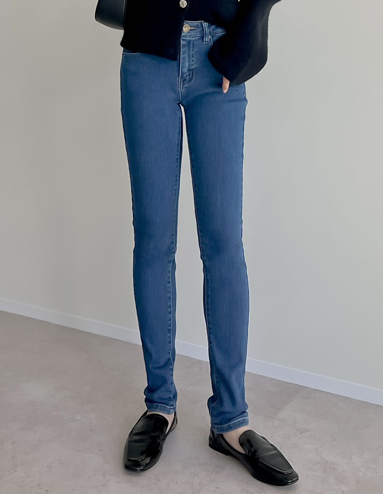 裏起毛ストレッチスキニーデニムパンツ