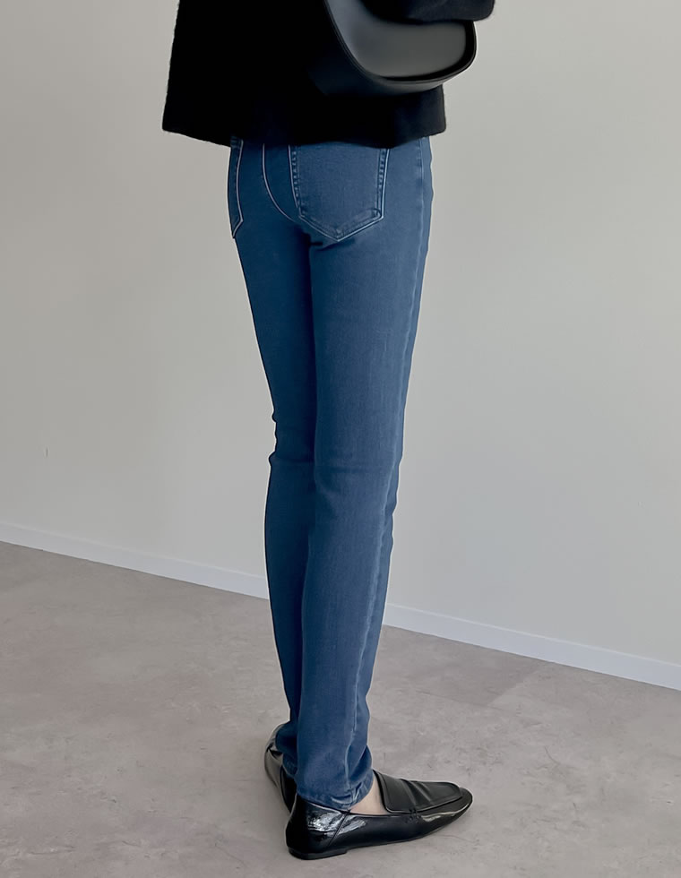 裏起毛ストレッチスキニーデニムパンツ