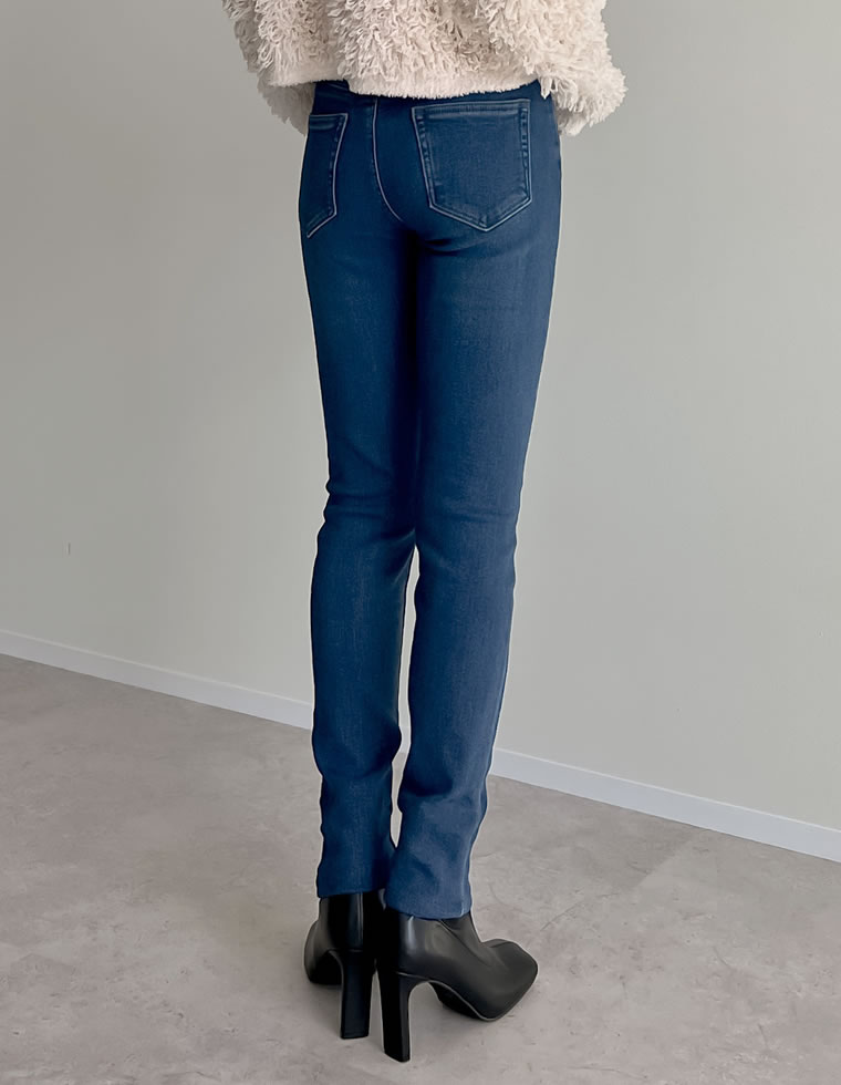 裏起毛ストレッチスキニーデニムパンツ
