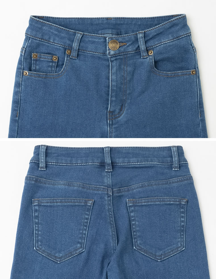 裏起毛ストレッチスキニーデニムパンツ