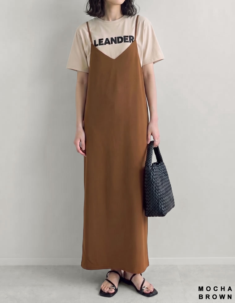 ジョーゼットポンチロングキャミワンピース