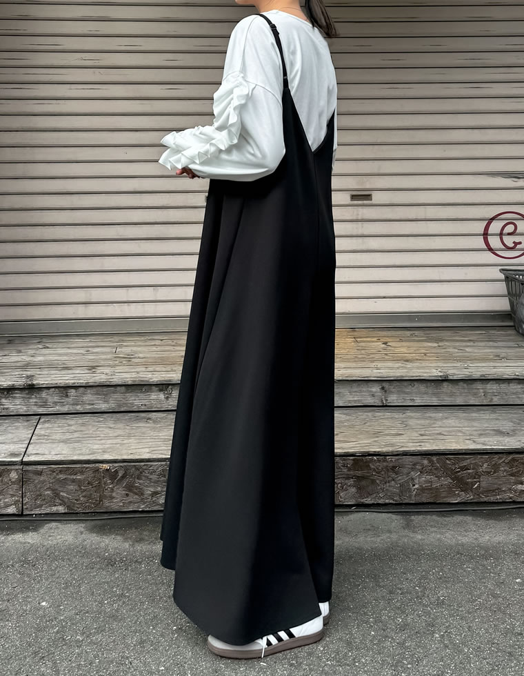 ジョーゼットポンチフレアキャミワンピース