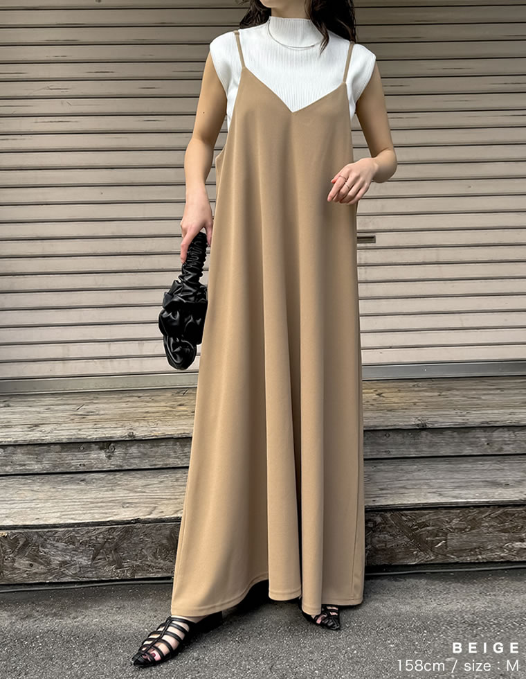 ジョーゼットポンチフレアキャミワンピース
