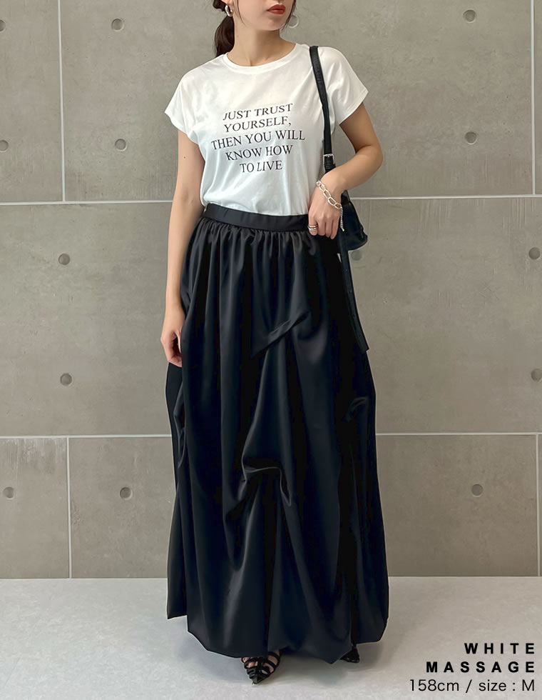 選べるフロントロゴフレンチスリーブTシャツ