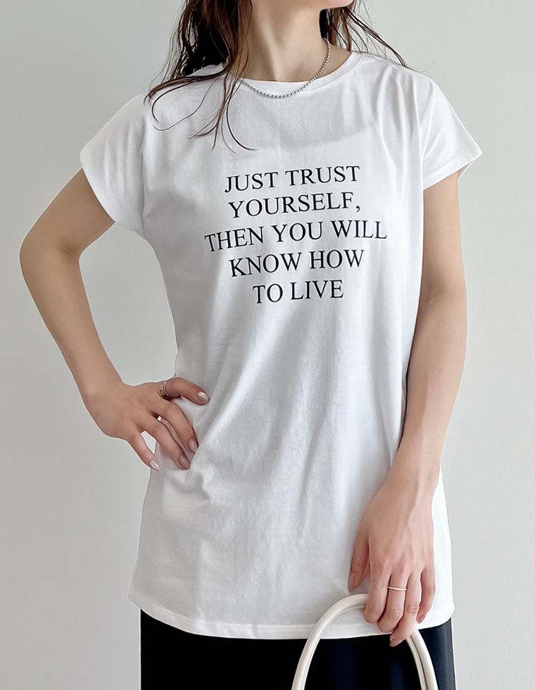 選べるフロントロゴフレンチスリーブTシャツ