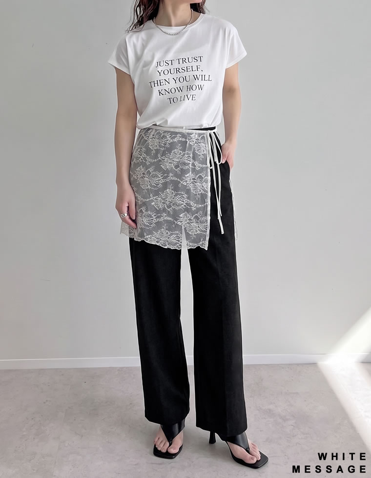 選べるフロントロゴフレンチスリーブTシャツ