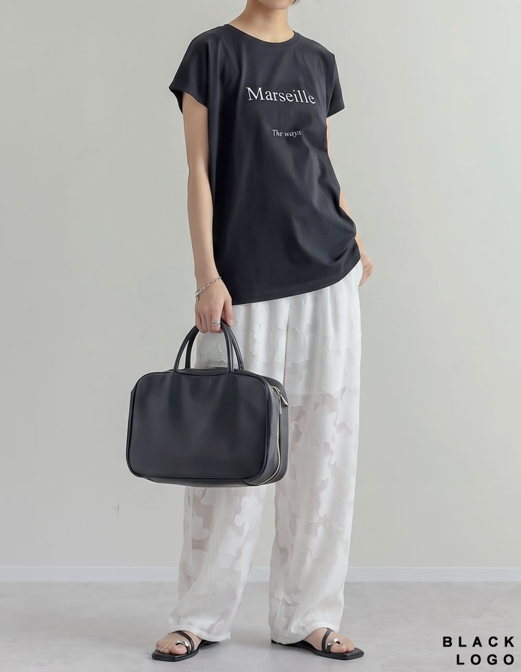 選べるフロントロゴフレンチスリーブTシャツ
