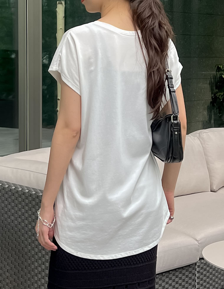 選べるフロントロゴフレンチスリーブTシャツ