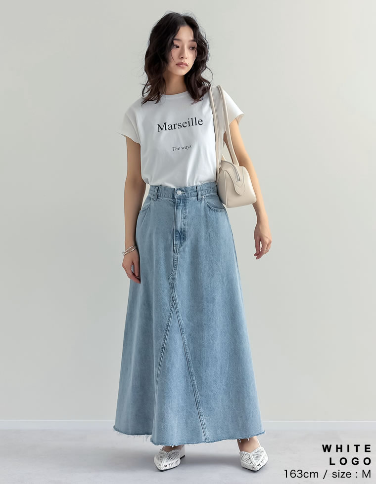 選べるフロントロゴフレンチスリーブTシャツ