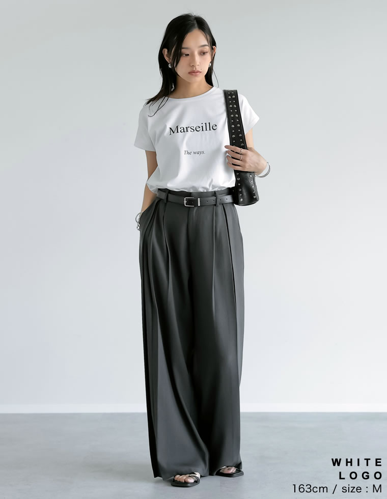 選べるフロントロゴフレンチスリーブTシャツ