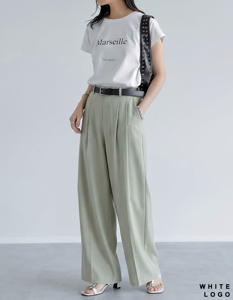 選べるフロントロゴフレンチスリーブTシャツ