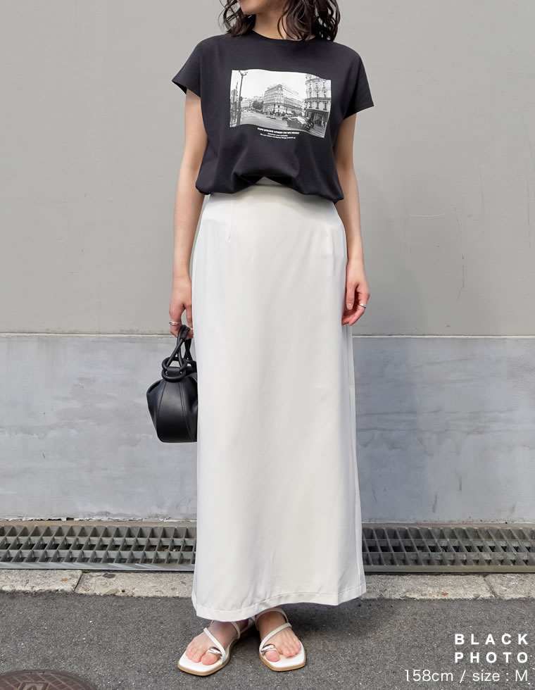 選べるフロントロゴフレンチスリーブTシャツ
