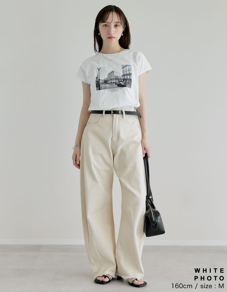 選べるフロントロゴフレンチスリーブTシャツ