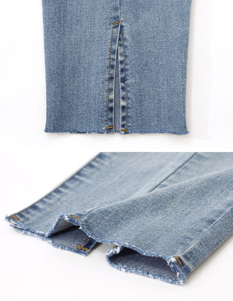 バックベンツストレートリサイクルデニム