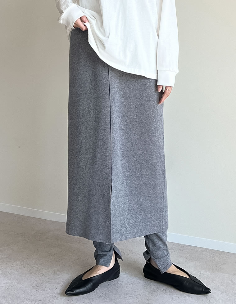 ストレッチタイトニットスカート＆ニットレギンスSET