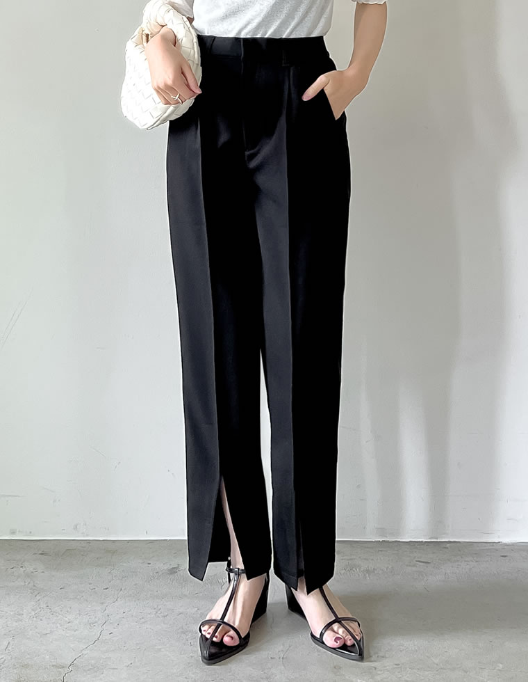 ストレッチツイルスリットパンツ