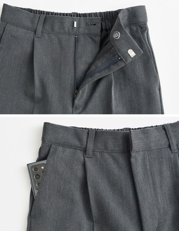 ストレッチツイルスリットパンツ