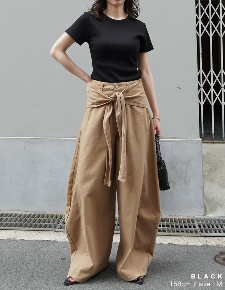 テレコリブクルーネック半袖Tシャツ