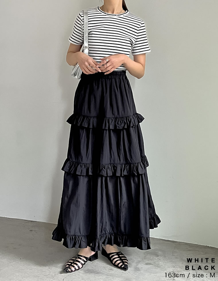 テレコリブクルーネック半袖Tシャツ