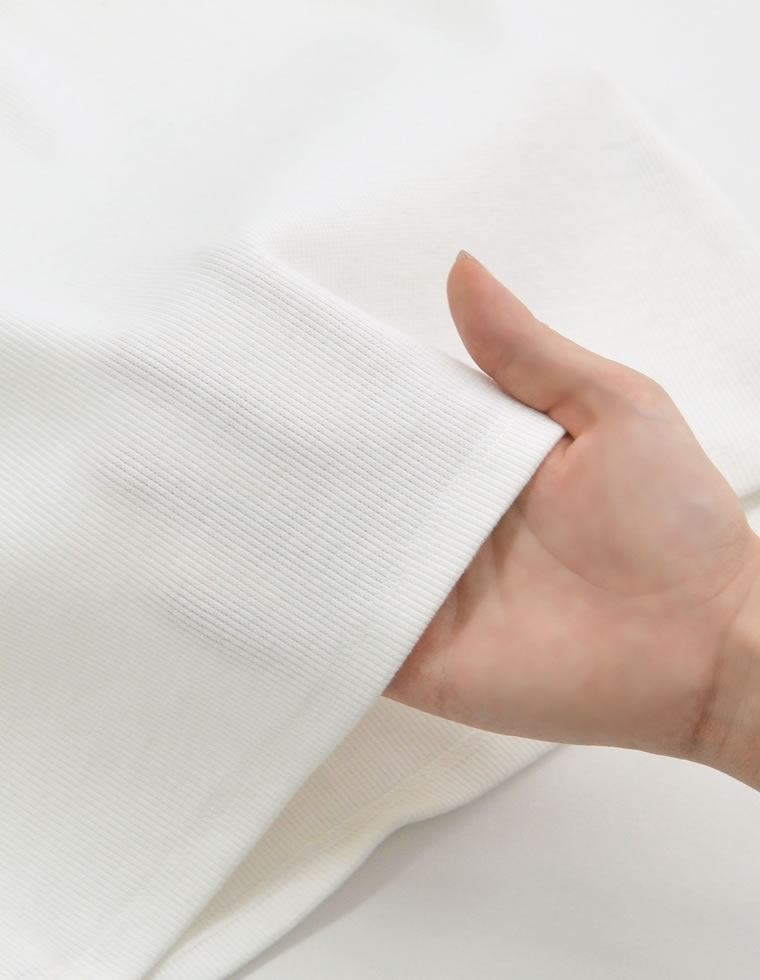 テレコリブクルーネック半袖Tシャツ