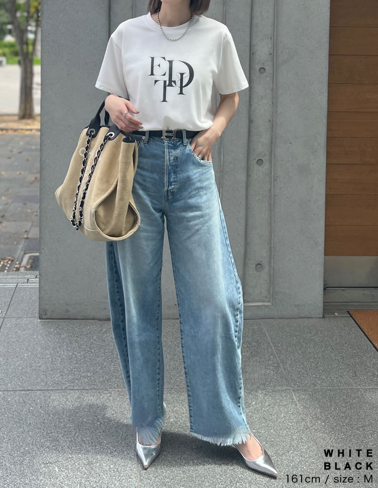 スタックロゴプリントTシャツ
