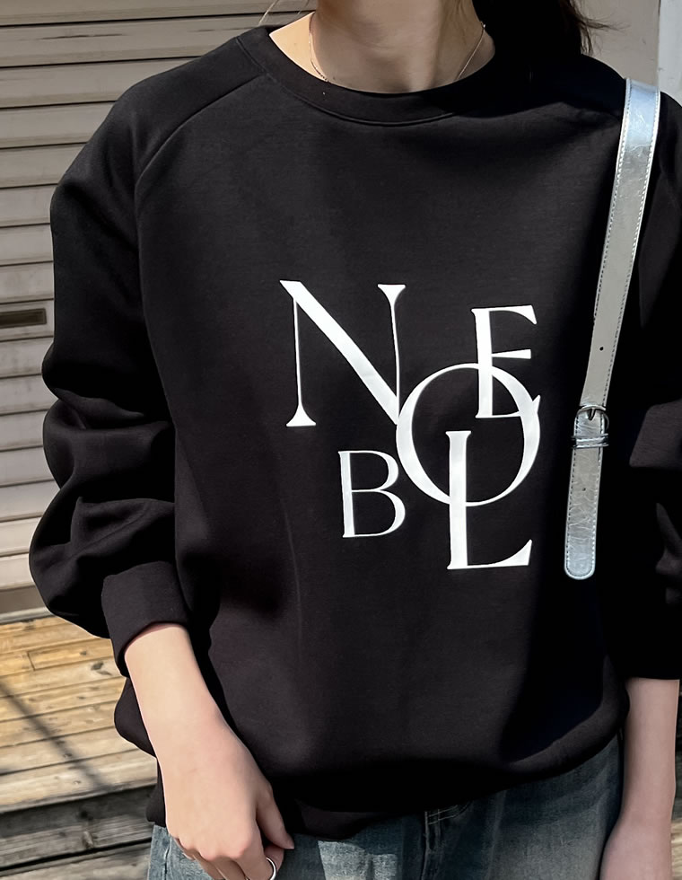 ダンボールロゴプリントプルオーバー