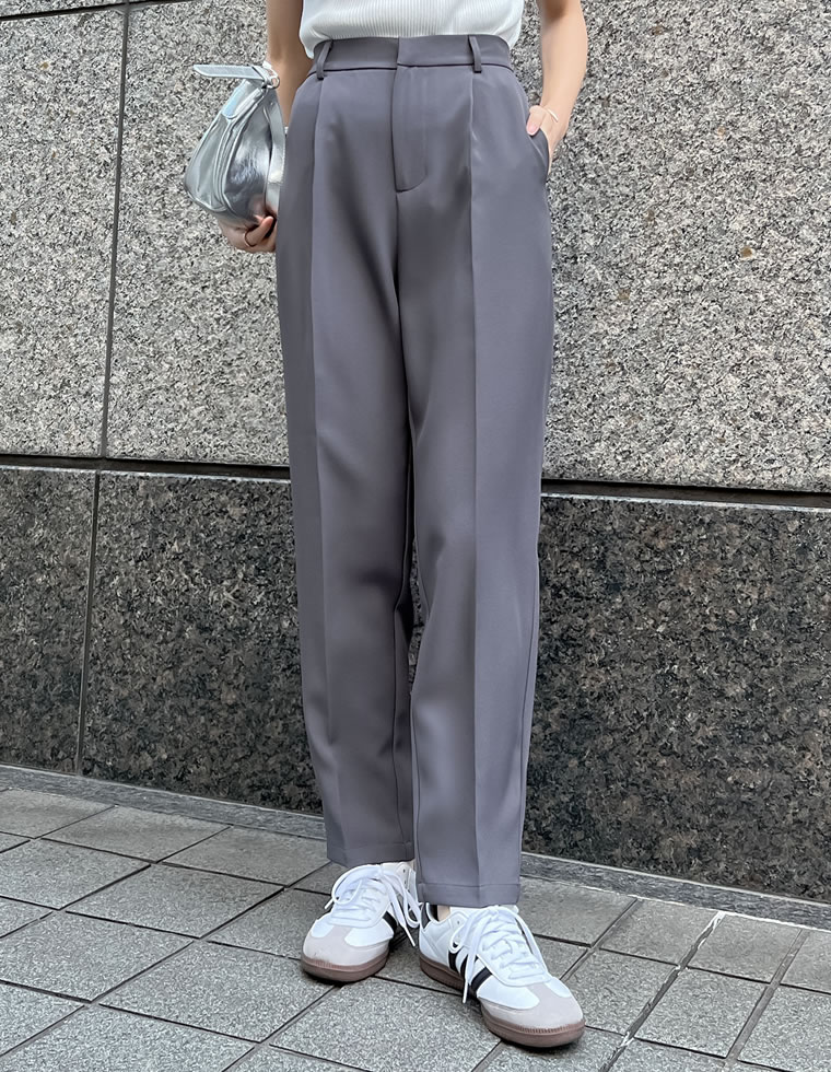 カットツイルテーパードパンツ