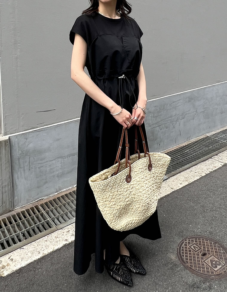 切り替えドロストフレアドッキングワンピ